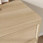 Commode à 8 tiroirs pour chambre à coucher, commode en chêne naturel de 137 cm de large, organisateur en bois pour salon, chambre d'enfant, entrée
