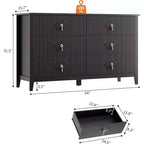 Commode haute cannelée, armoire de rangement en bois à 5 tiroirs pour chambre et salon