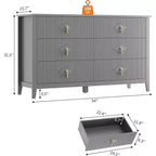 Commode haute cannelée, armoire de rangement en bois à 5 tiroirs pour chambre et salon
