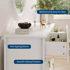 Commode haute cannelée, armoire de rangement en bois à 5 tiroirs pour chambre et salon