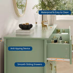 Commode haute cannelée, armoire de rangement en bois à 5 tiroirs pour chambre et salon