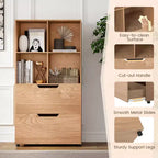 Étagère 4 cubes avec 2 tiroirs pour salon, bureau, espace de travail - Blanc/Noir/Gris/Naturel