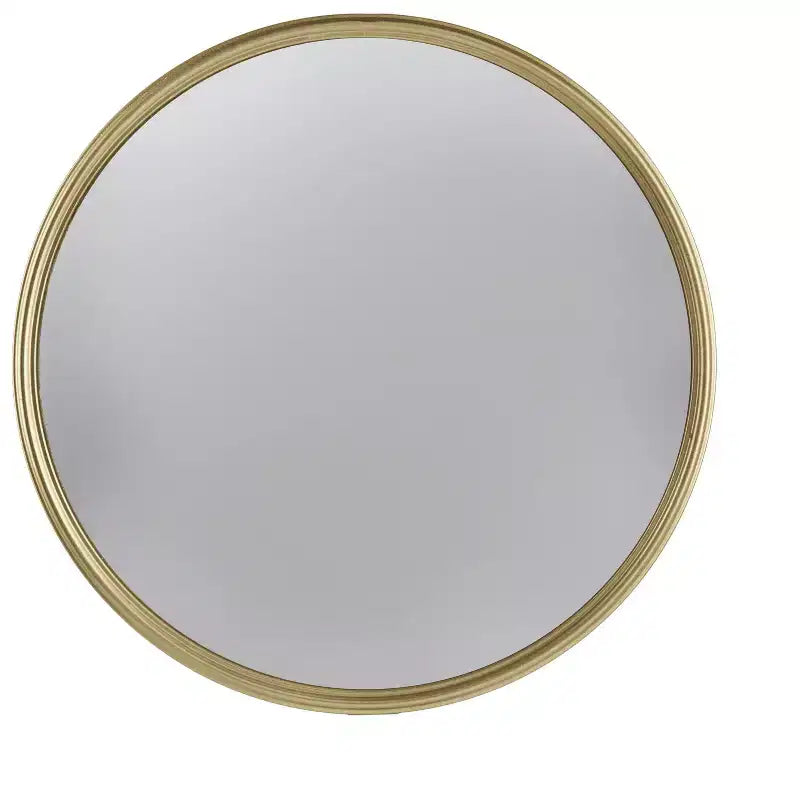 Miroir mural rond convexe avec cadre en fer, doré - Salon Chambre Coiffeuse Entrée