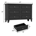 Commode à tiroirs, meuble de rangement en bois avec poignées métalliques, design moderne pour chambre, salon, entrée
