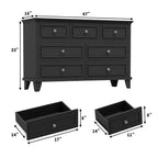 Commode à tiroirs, meuble de rangement en bois avec poignées métalliques, design moderne pour chambre, salon, entrée