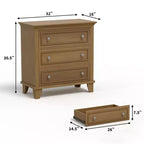 Commode à tiroirs, meuble de rangement en bois avec poignées métalliques, design moderne pour chambre, salon, entrée
