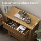 Commode à tiroirs, meuble de rangement en bois avec poignées métalliques, design moderne pour chambre, salon, entrée