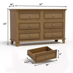 Commode à tiroirs, meuble de rangement en bois avec poignées métalliques, design moderne pour chambre, salon, entrée