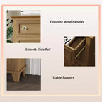 Commode à tiroirs, meuble de rangement en bois avec poignées métalliques, design moderne pour chambre, salon, entrée