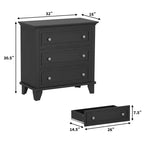 Commode à tiroirs, meuble de rangement en bois avec poignées métalliques, design moderne pour chambre, salon, entrée