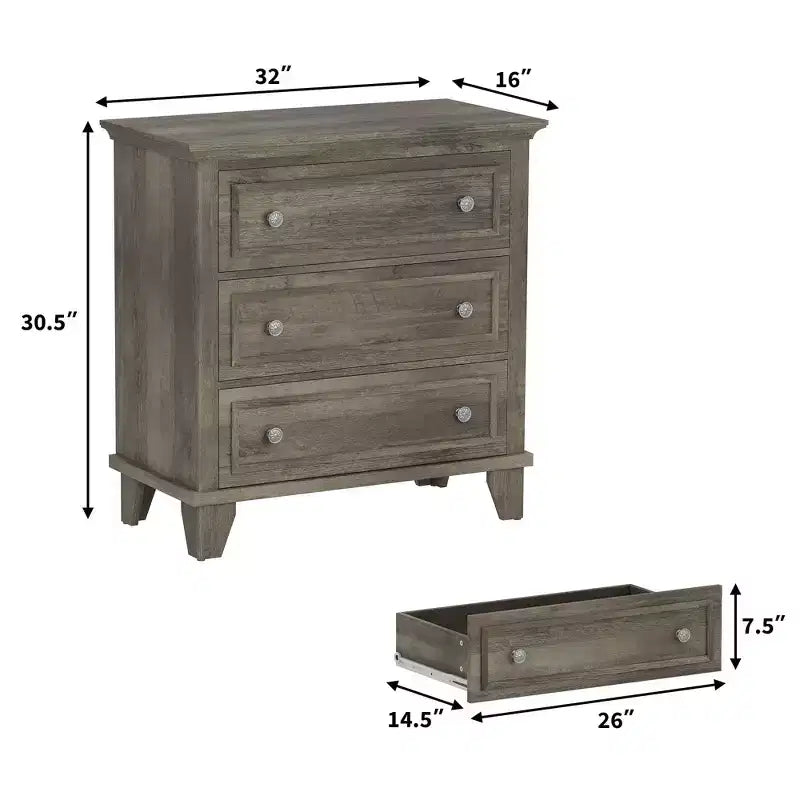 Commode à tiroirs, meuble de rangement en bois avec poignées métalliques, design moderne pour chambre, salon, entrée