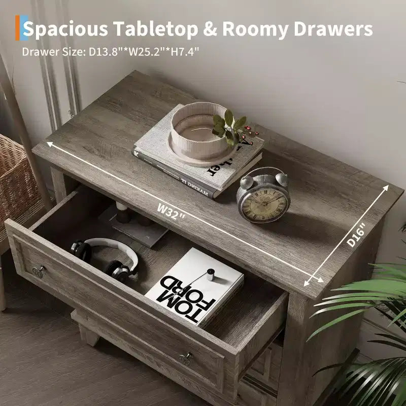 Commode à tiroirs, meuble de rangement en bois avec poignées métalliques, design moderne pour chambre, salon, entrée