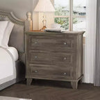 Commode à tiroirs, meuble de rangement en bois avec poignées métalliques, design moderne pour chambre, salon, entrée