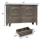 Commode à tiroirs, meuble de rangement en bois avec poignées métalliques, design moderne pour chambre, salon, entrée