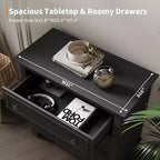 Commode à tiroirs, meuble de rangement en bois avec poignées métalliques, design moderne pour chambre, salon, entrée