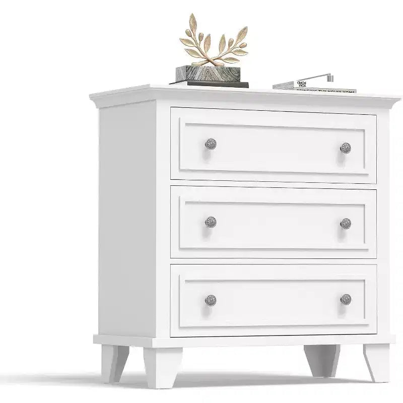 Commode à tiroirs, meuble de rangement en bois avec poignées métalliques, design moderne pour chambre, salon, entrée