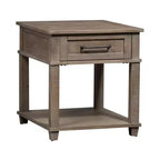 Liberty Furniture,Parkland Falls Rectangular End Table in Weathered Taupe