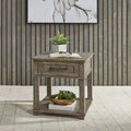 Table d'appoint rectangulaire taupe vieilli