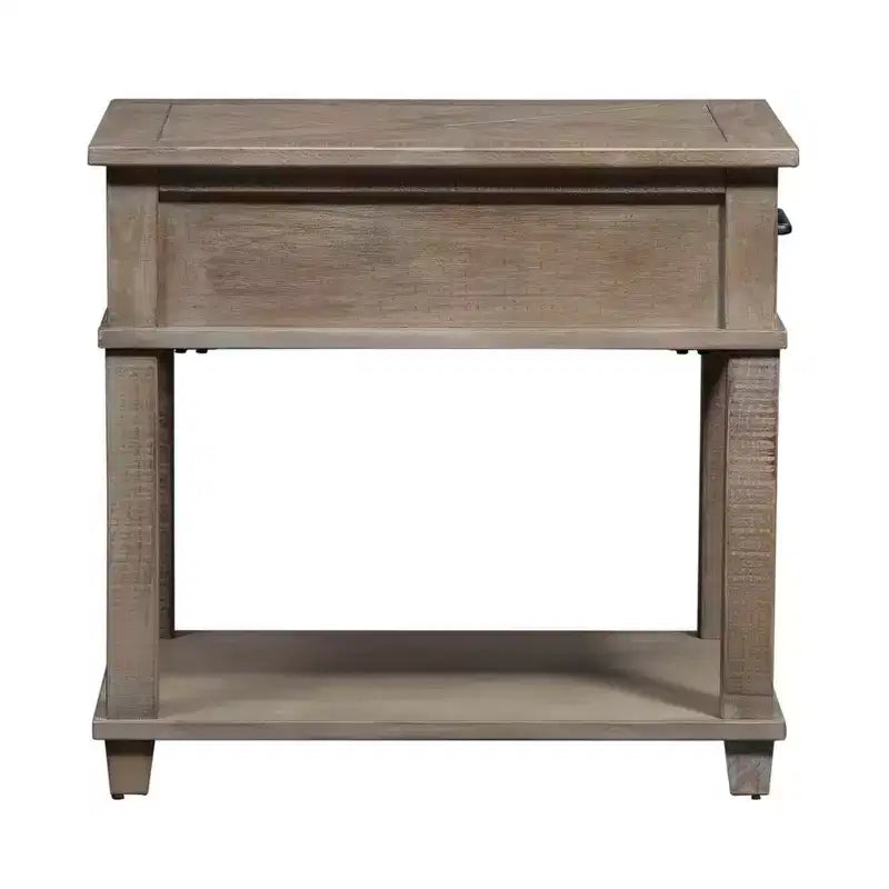 Table d'appoint rectangulaire taupe vieilli