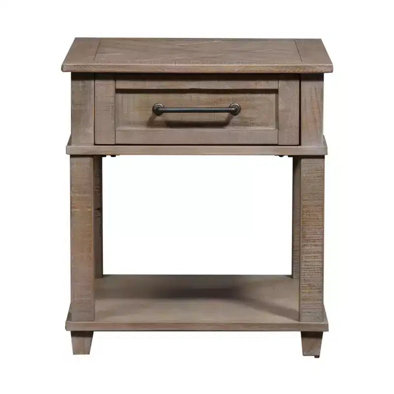 Table d'appoint rectangulaire taupe vieilli