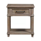 Table d'appoint rectangulaire taupe vieilli