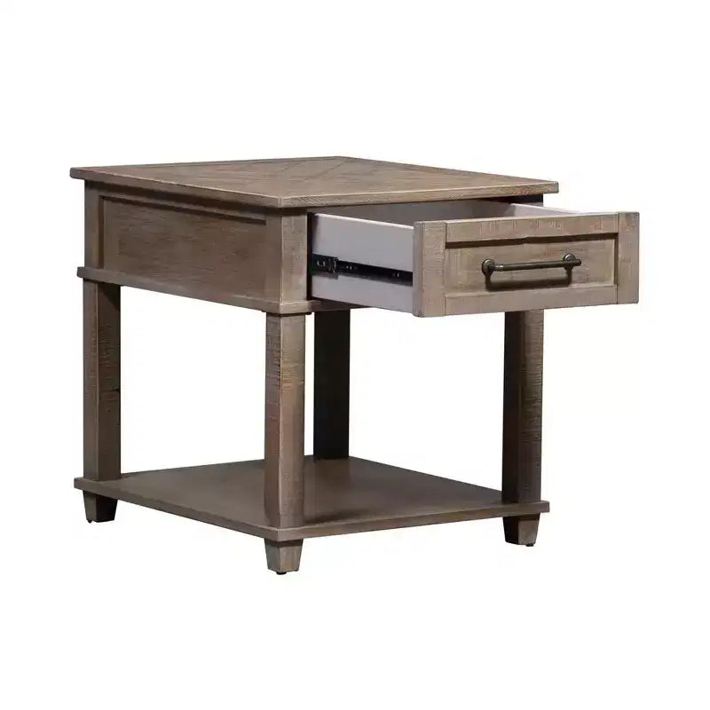 Table d'appoint rectangulaire taupe vieilli