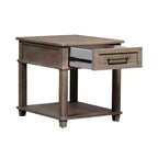 Table d'appoint rectangulaire taupe vieilli