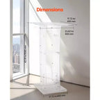 Pupitre, lutrin en acrylique de 109 cm, bureau portable pour ordinateur portable avec large surface de lecture et étagère de rangement, butoir de livres, transparent