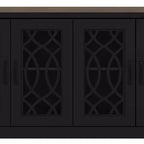 Meuble TV avec rangement et motif décoratif ajouré 59,6 L 15,7 P 29,3 H