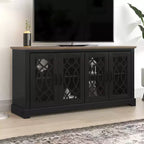 Meuble TV avec rangement et motif décoratif ajouré 59,6 L 15,7 P 29,3 H