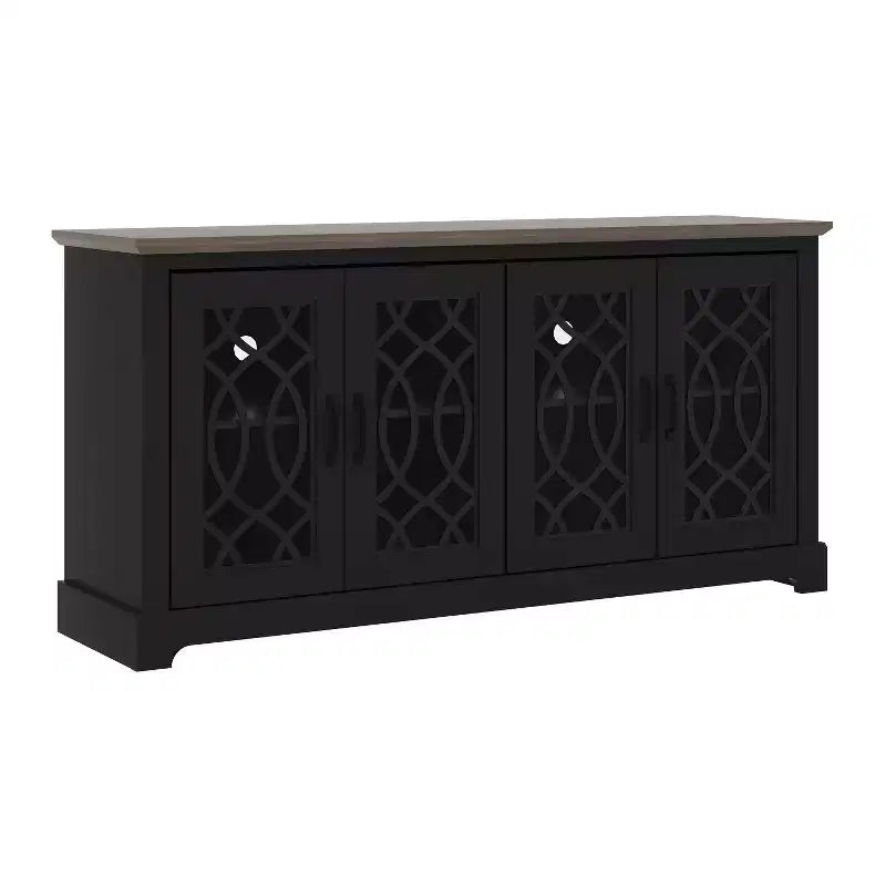 Meuble TV avec rangement et motif décoratif ajouré 59,6 L 15,7 P 29,3 H