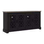 Meuble TV avec rangement et motif décoratif ajouré 59,6 L 15,7 P 29,3 H