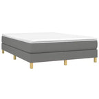 Cadre de lit gris foncé polyester Queen rectangulaire moderne