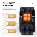Fauteuil de massage relaxant, Fauteuil de massage corporel complet avec 5 modes automatiques, 8 rouleaux fixes, Repose-pieds rétractable, Fauteuil de massage zéro gravité