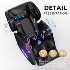 Fauteuil de massage relaxant, Fauteuil de massage corporel complet avec 5 modes automatiques, 8 rouleaux fixes, Repose-pieds rétractable, Fauteuil de massage zéro gravité