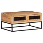 vidaXL Coffee Table 35.4x23.6x15.7 Solid Acacia Wood