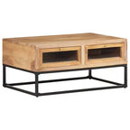 Table basse 89,9 x 60 x 40 cm en bois d'acacia massif