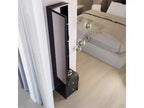 Armoire miroir pleine longueur avec rangement, armoire miroir sur pied de 160 cm avec 2 tiroirs, coiffeuse organisatrice de maquillage pour chambre et salle de bain