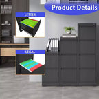 Classeur vertical à 4 tiroirs avec serrure, armoire de classement en métal avec serrure, meuble de rangement en acier pour dossiers de format A4/Lettre/Légal