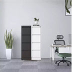 4 Drawer Vertical File Cabinet with Lock, Metal Locking Filing Cabinet , Steel File Storage Cabinet for A4/Letter/Legal Size File