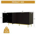 Meuble TV pour téléviseur de 65 pouces, console média moderne avec rangement, centre de divertissement pour salon