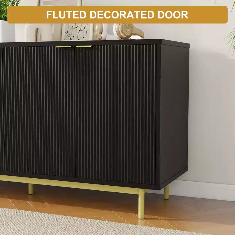 Meuble TV pour téléviseur de 65 pouces, console média moderne avec rangement, centre de divertissement pour salon