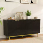 Meuble TV pour téléviseur de 65 pouces, console média moderne avec rangement, centre de divertissement pour salon