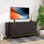 Dyonery 58 Fluted TV Stand for 65 Inch TV, Modern Media Console with Storage, Living Room Entertainment Center